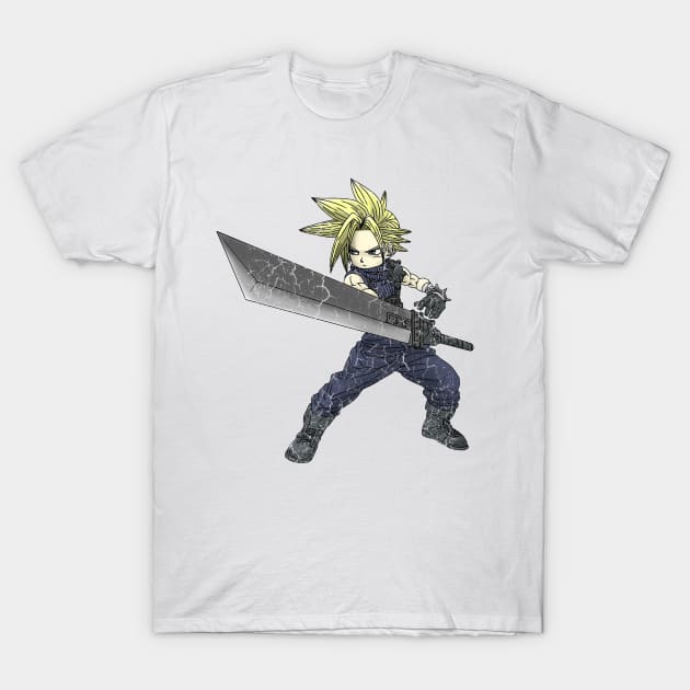 CLUD STRIFE NO KATANA T-Shirt by Vikinoko Micro Photography